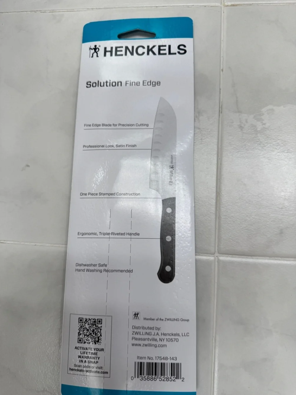 Henckel  Santoku Knife - Stainless Steel Blade